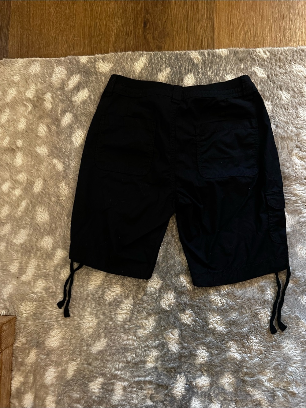 St. John's Bay Black Women's Cargo Shorts with Drawstrings
